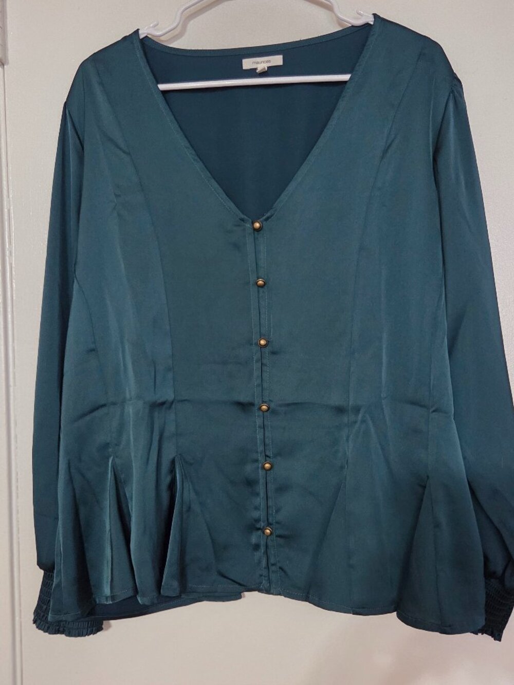 Emerald Green Blouse XL